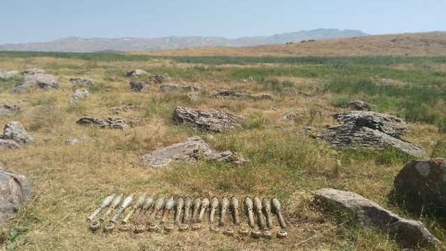 Herekol Dağı'nda PKK'nın mayın ve roketleri ele geçirildi