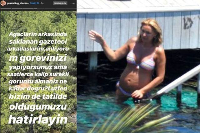 Pınar Altuğ, denize girdiği sırada kendisini gözetleyenleri ifşa etti!