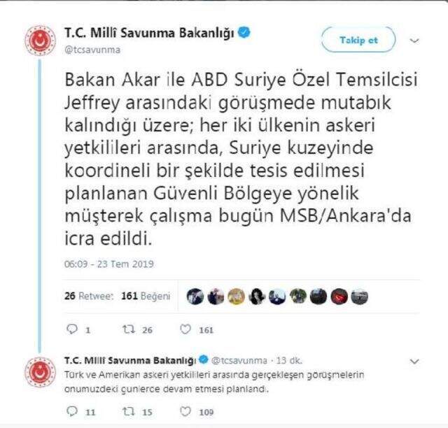 Türkiye ile ABD güvenli bölge görüşmelerine başladı Türkiye ile ABD güvenli bölge görüşmelerine başladı