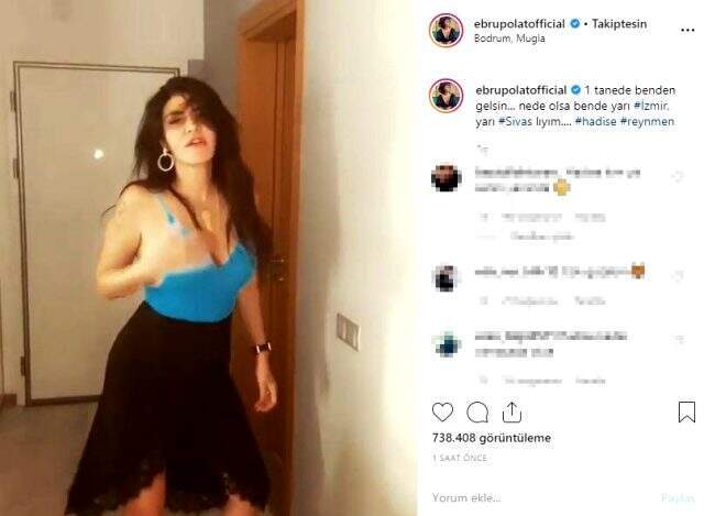 Şarkıcı Ebru Polat, Reynmen'in şarkısıyla dans etti