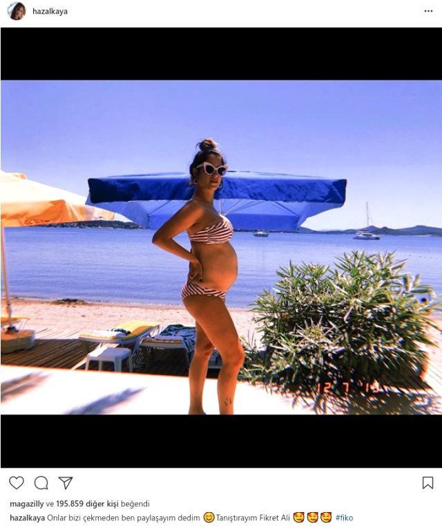 Hazal Kaya, bikinili poz paylaşarak bebeğine koyacağı ismi açıkladı