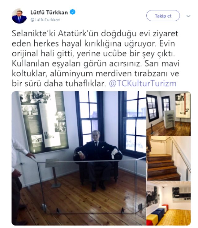 İYİ Partili Türkkan'dan, Atatürk'ün doğduğu evin restorasyonuna tepki: Ucube bir şey çıkmış