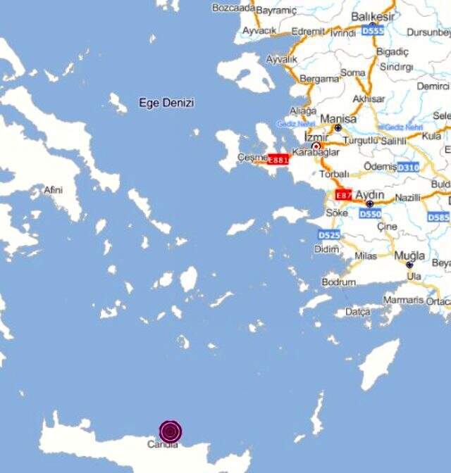 Son dakika! Ege Denizi'nde 4,6 büyüklüğünde deprem <a class='keyword-sd' href='/ege-denizi/' title='Ege Denizi'>Ege Denizi</a>'nde 4,6 büyüklüğünde deprem