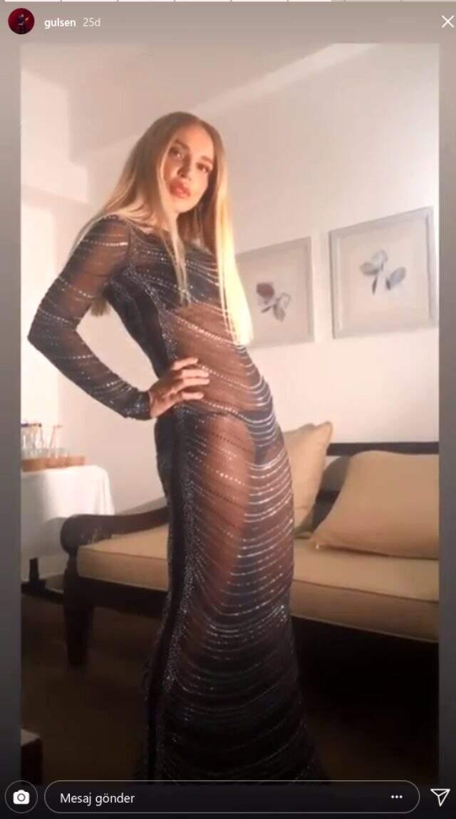 Gülşen, bikini üzerine giydiği transparan sahne kıyafetiyle ısınma hareketleri yaptı