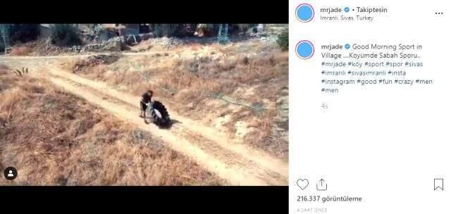 Şarkıcı Mr Jade, ormanda yaptığı sporla Rocky'e benzetildi