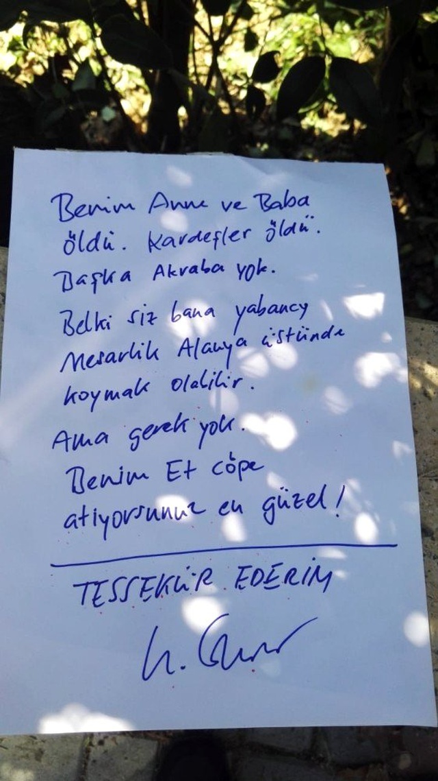 Alman turist 'Beni çöpe atın' yazılı notla ölü bulundu