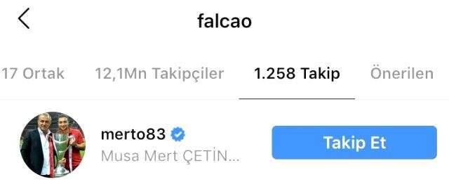 Falcao, Galasaraylı yöneticiyi takibe aldı! Taraftar heyecanlandı Falcao, Galatasaraylı yöneticiyi takibe aldı! Taraftar heyecanlandı