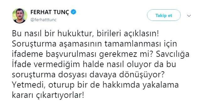 Türkücü Ferhat Tunç, hakkında çıkartılan yakalama kararına tepki gösterdi