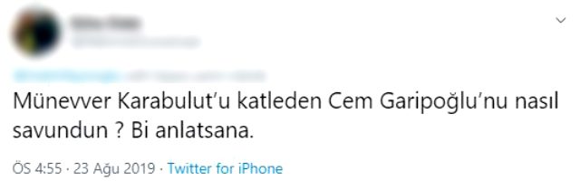 Cem Garipoğlu'nun babasının eski avukatı Metin Feyzioğlu Emine Bulut tweetiyle sosyal medyada büyük tepki gördü