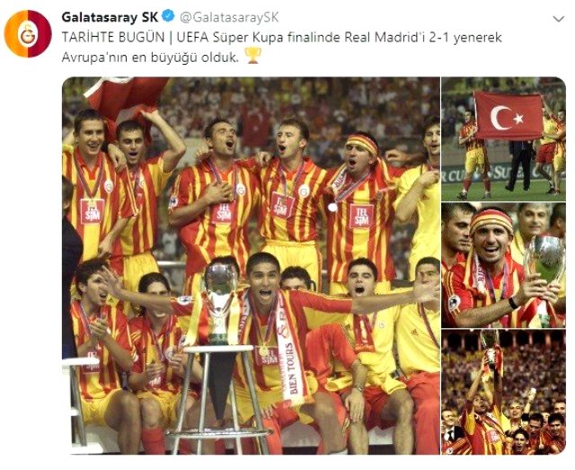 Galatasaray'dan UEFA Süper Kupa paylaşımı!