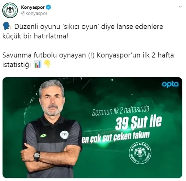 Konyaspor'dan flaş Aykut Kocaman paylaşımı