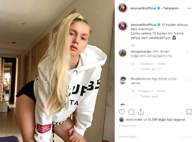 Genç şarkıcı Aleyna Tilki, Instagram hesabından siyah mini şortlu fotoğraflarını paylaştı