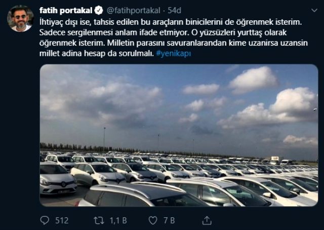 Fatih Portakal, Yenikapı'da araçların sergilenmesini yeterli bulmadı