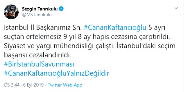 Canan Kaftancıoğlu'nun hapis cezası almasına CHP'lilerden peş peşe tepki!