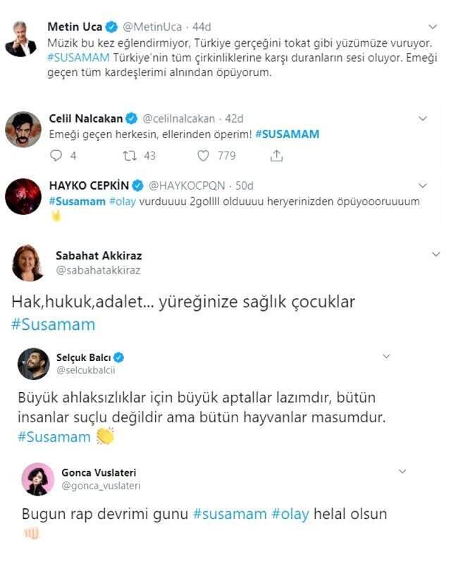 Ünlü isimler, şarkısında toplumsal sorunları ele alan Şanışer'e destek oldu