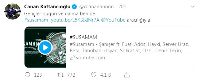 Ali Babacan'dan rapçi Şanışer'in Susamam şarkısına ilk yorum: Etkilendim doğrusu