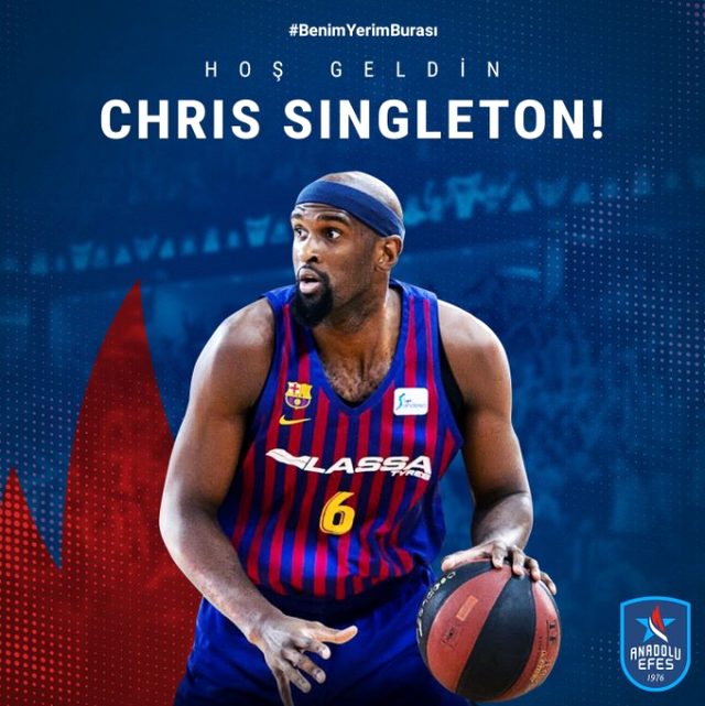 Anadolu Efes, Barcelonalı oyuncu Chris Singleton'u transfer etti