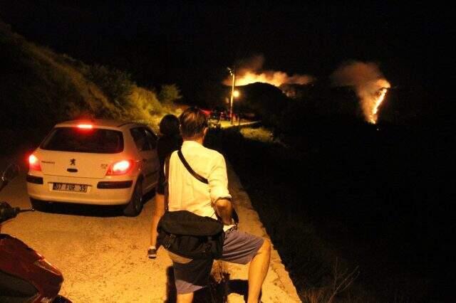 Bodrum'da çıkan yangın için ekipler seferber oldu