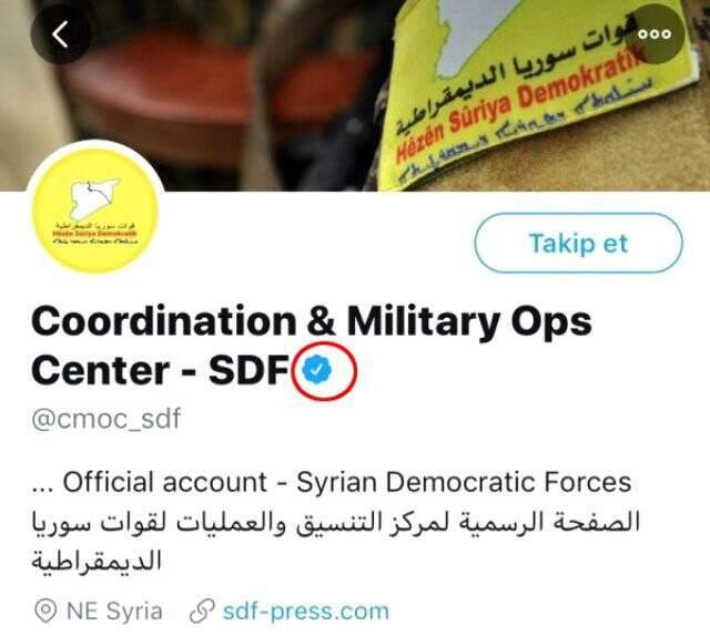 Twitter, terör örgütü YPG'nin sosyal medya hesabını doğrulayarak mavi tik verdi