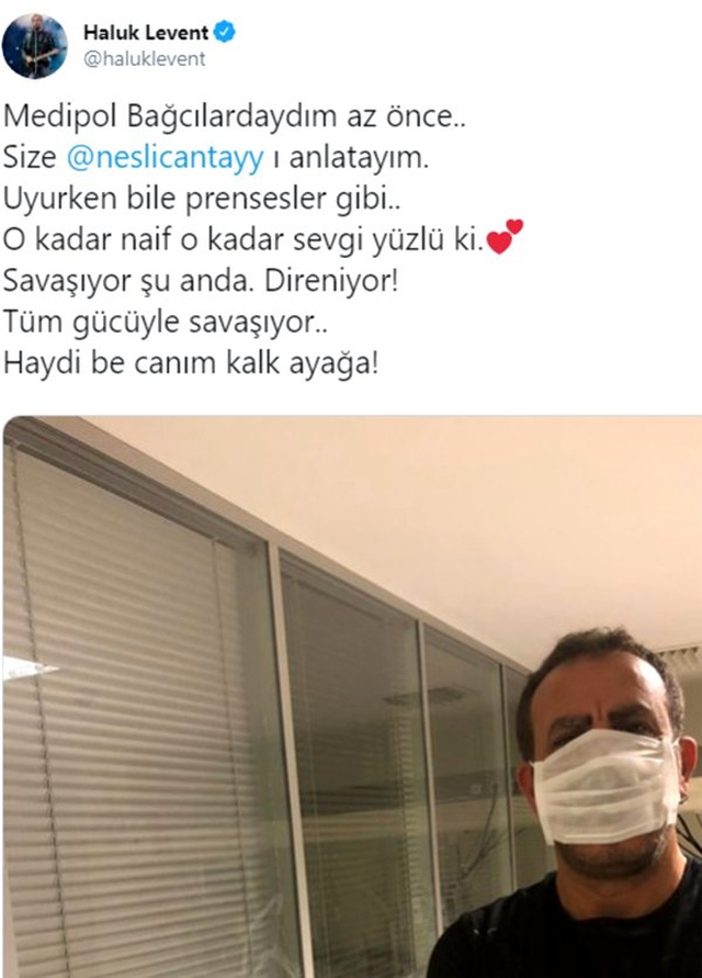 Neslican Tay'ın son durumunu <a class='keyword-sd' href='/haluk-levent/' title='Haluk Levent'>Haluk Levent</a> paylaştı
