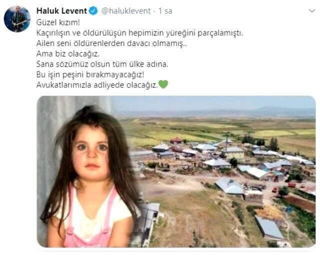 Öldürülen minik Leyla'nın babası zanlıdan şikayetçi olmayınca devreye Haluk Levent girdi