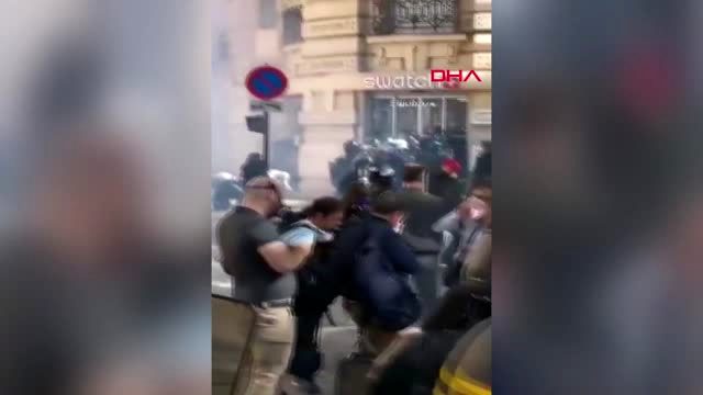 7 bin polisin görevlendirildiği Sarı Yelekliler eylemi 45. haftasında da devam etti