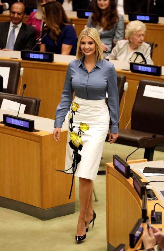 Ivanka Trump'ın kıyafeti BM toplantısına damga vurdu