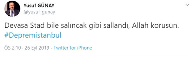 Galatasaray Başkan Yardımcısı depreme statta yakalandı: Devasa stat bile sallandı