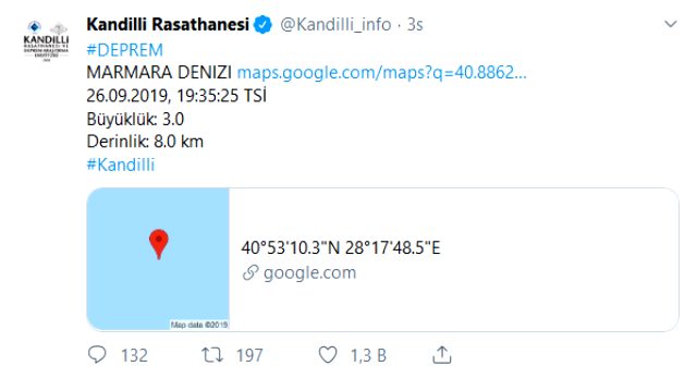 İstanbul'da artçılar sürüyor! 3,9 büyüklüğünde deprem meydana geldi