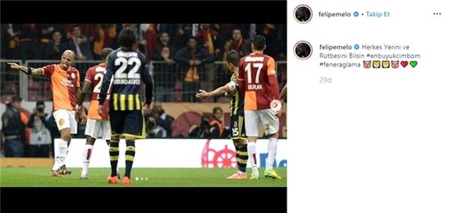 Felipe Melo'dan Fenerbahçelileri çıldırtan paylaşım!.