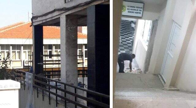 Çapa Tıp Fakültesi'ndeki çatlakları sıvayla kapattılar Çapa Tıp Fakültesi'ndeki çatlakları sıvayla kapattılar