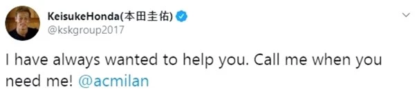 Ünlü Japon futbolcu Honda Twitter'dan kendine kulüp arıyor!