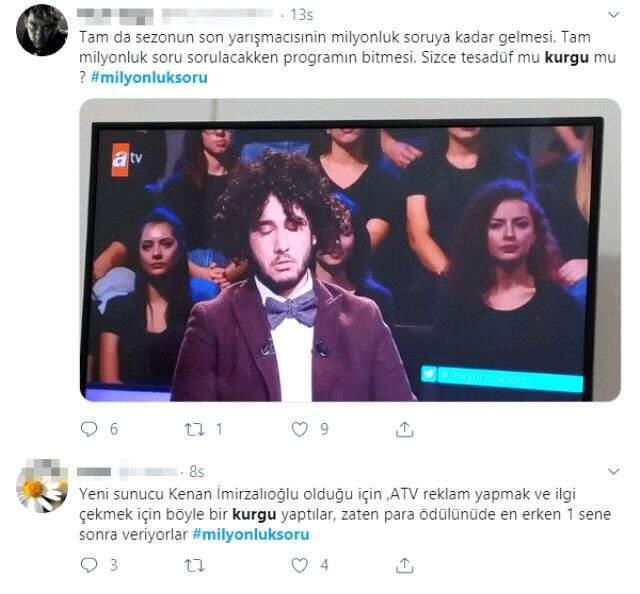 Kim Milyoner Olmak İster'de Arda Ayten'in 1 milyon TL kazandığı sorunun kurgu olduğu iddia edildi