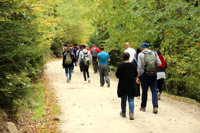 Dağcılar, Örümcek Ormanları'nda 98 kişiyle doğa yürüyüşü yaptı