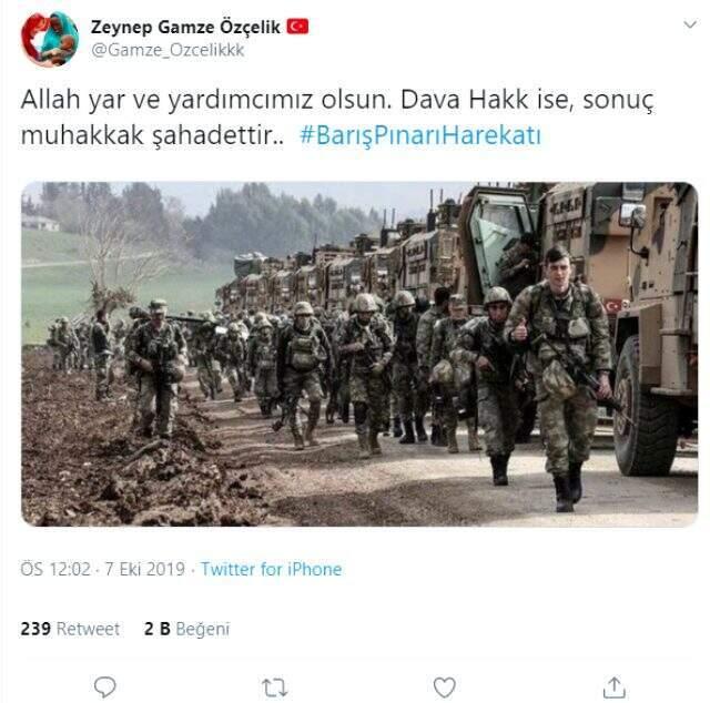 Gamze Özçelik'ten olası sınır ötesi operasyon öncesi Mehmetçik'e destek!