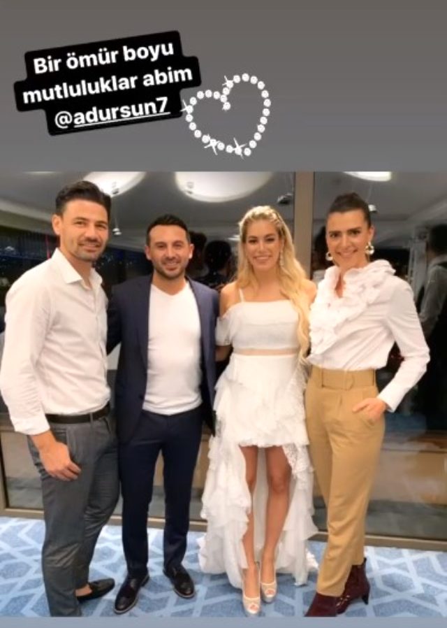 Eski futbolcu Ahmet Dursun ve Asena Demirbağ'ın düğününe ünlü isimler akın etti