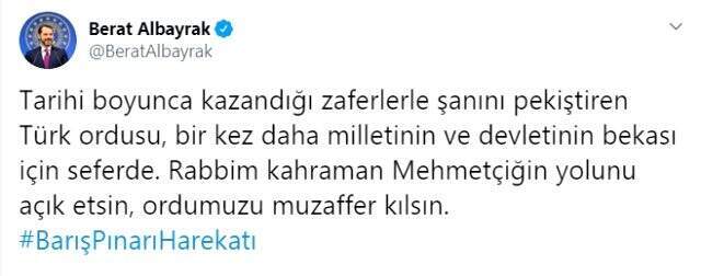 Barış Pınarı Harekatı sonrası siyasiler sosyal medyada üst üste paylaşım yaptı