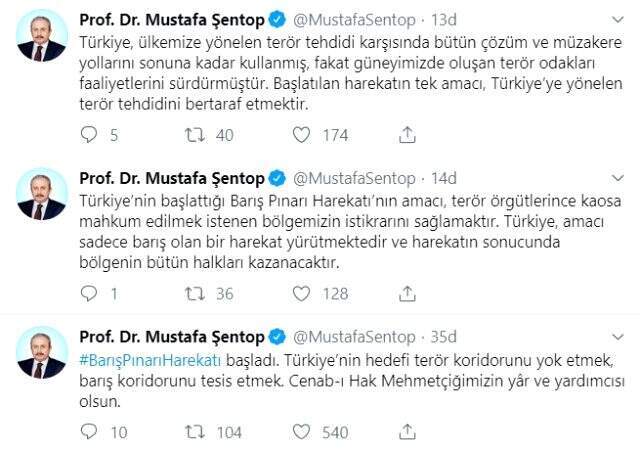 Barış Pınarı Harekatı sonrası siyasiler sosyal medyada üst üste paylaşım yaptı