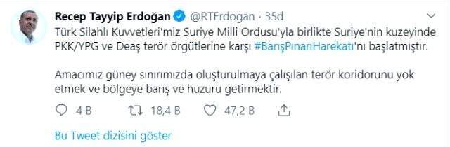 Barış Pınarı Harekatı sonrası siyasiler sosyal medyada üst üste paylaşım yaptı