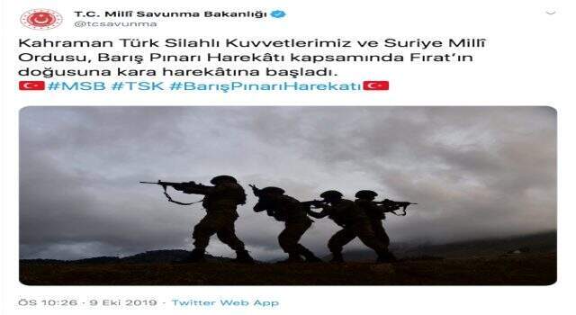 MSB'den kara harekatı açıklaması: Komandolar Fırat'ın doğusunda ilerliyor MSB, kara harekatında son durumu paylaştı: Komandolar Fırat'ın doğusunda ilerliyor