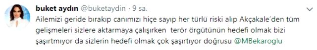 Buket Aydın'dan sınırdaki pozunu eleştiren Mehmet Bekaroğlu'na yanıt geldi