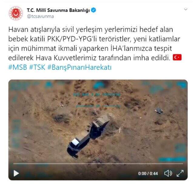 Türk jetleri mühimmat ikmali yapan teröristleri bombaladı Türk jetleri mühimmat ikmali yapan teröristleri bombaladı