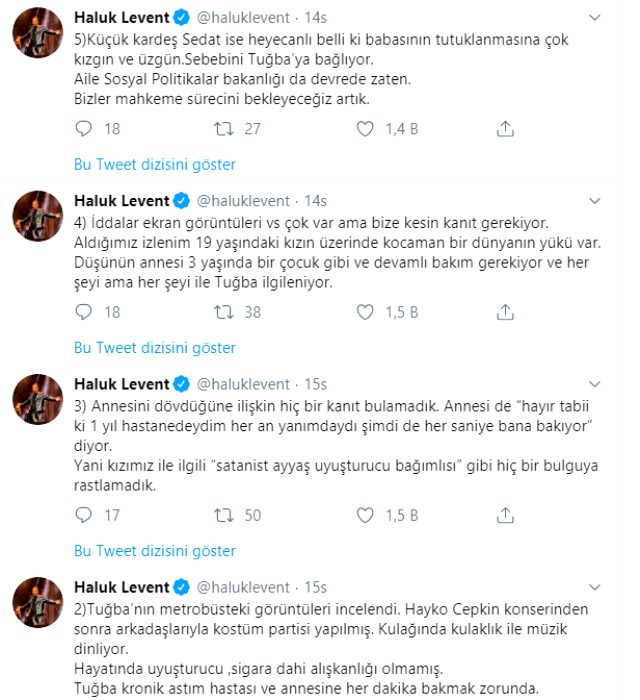 Haluk Levent, babasından şiddet gören Tuğba'nın metrobüsteki görüntüleri hakkında konuştu: Satanist ya da ayyaş değil!