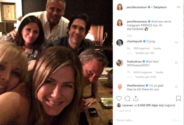 Dünyaca ünlü oyuncu Jennifer Aniston, ilk kez Instagram hesabı açtı