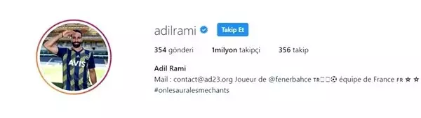 Fenerbahçeli Adil Rami'den asker selamı