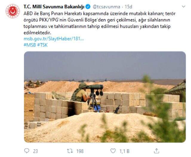 Milli Savunma Bakanlığı: Geri çekilme yakından takip edilmektedir Milli Savunma Bakanlığı: Geri çekilme yakından takip edilmektedir