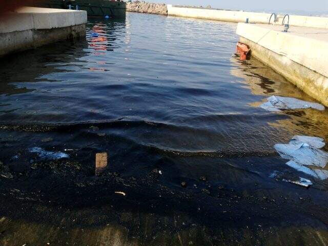 İzmir'de petrol türevi atıklar denizi kirletti, ekipler bölgede çalışma başlattı İzmir'de petrol türevi atıklar denizi kirletti, ekipler bölgede çalışma başlattı