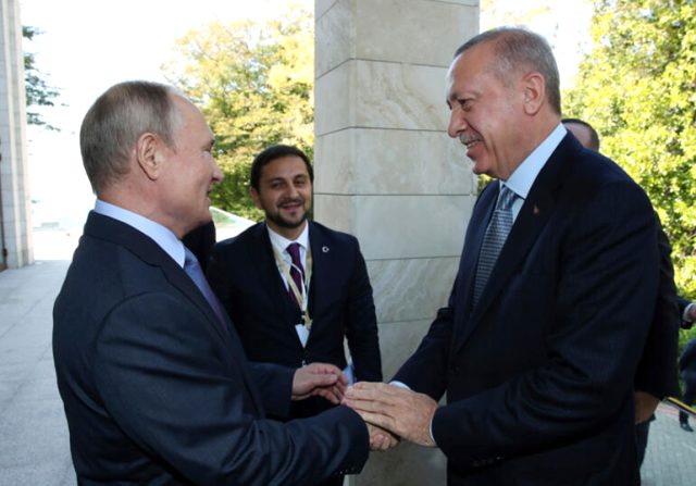Erdoğan-Putin görüşmesinde dikkat çeken harita detayı