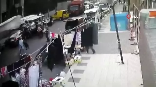 Pazar yerini savaş alanına çeviren sürücünün ehliyetine el konuldu
