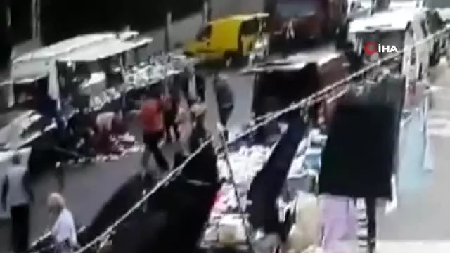 Pazar yerini savaş alanına çeviren sürücünün ehliyetine el konuldu